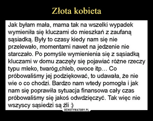 
    Złota kobieta