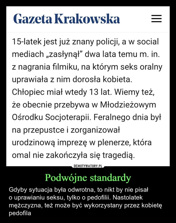 
    Podwójne standardy