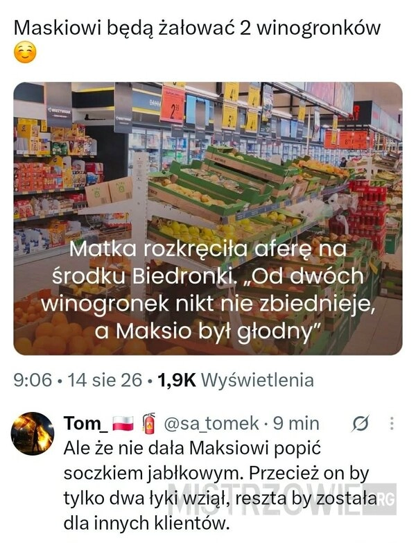 Afera w Biedronce
