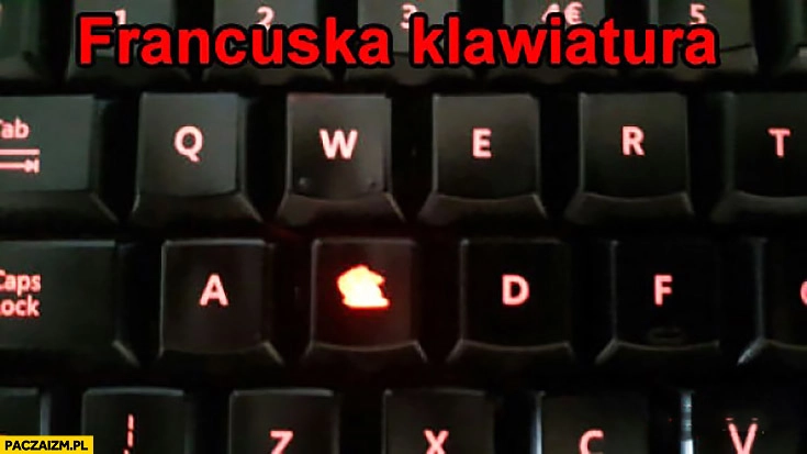 Francuska klawiatura przetarte S jak surrender