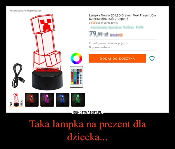 
    Taka lampka na prezent dla dziecka...