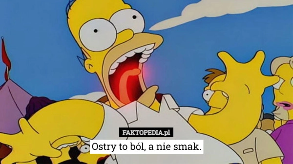 
    Ostry to ból, a nie smak.