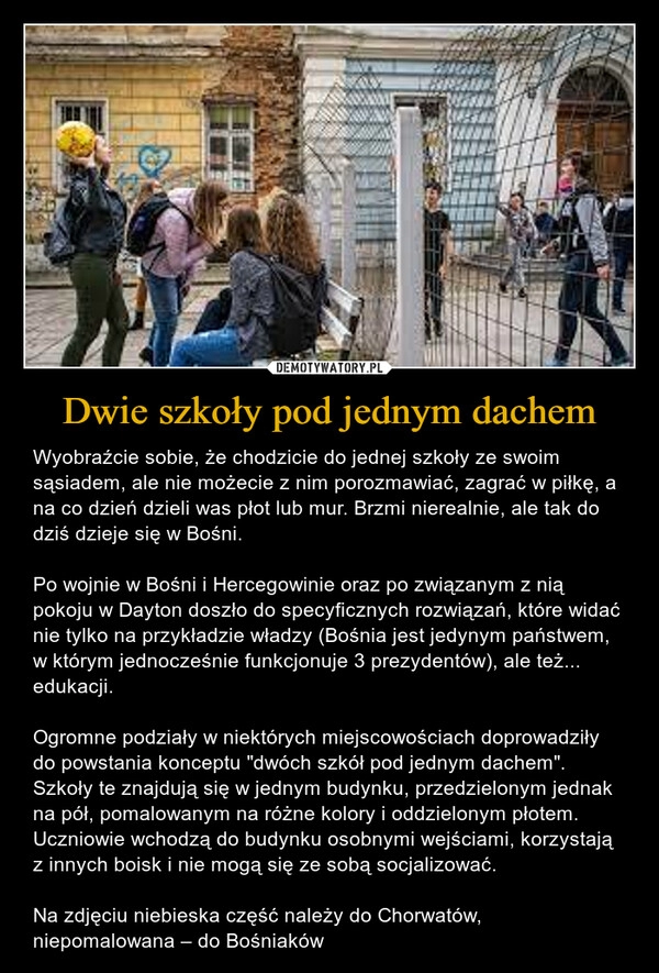 
    Dwie szkoły pod jednym dachem 