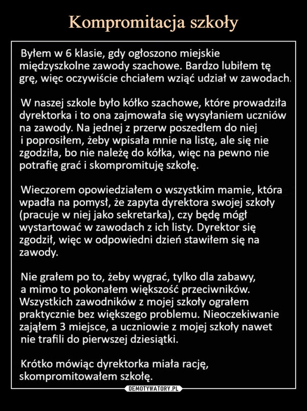 
    Kompromitacja szkoły