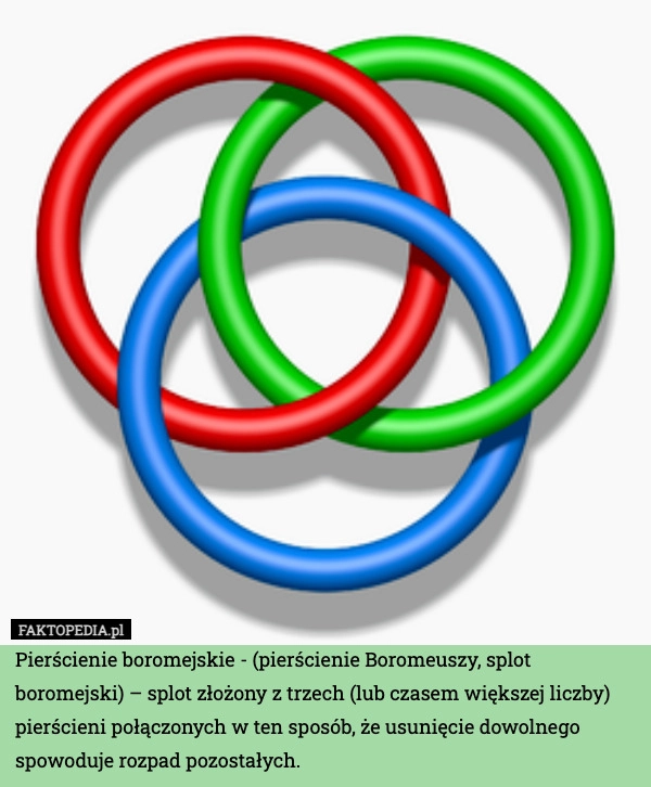 
    Pierścienie boromejskie - (pierścienie Boromeuszy, splot boromejski) – splot
