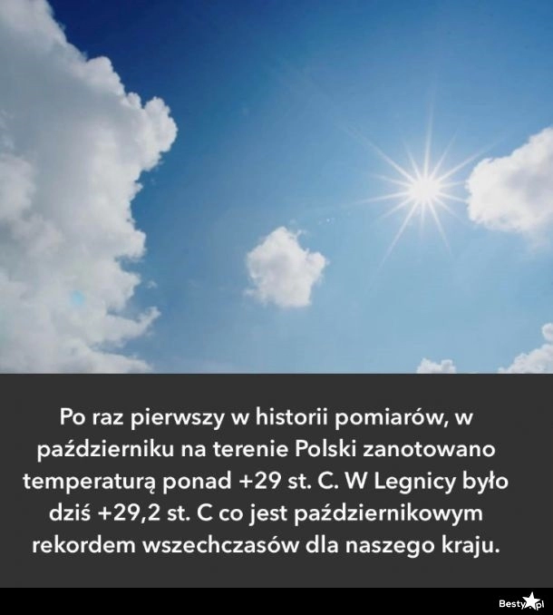 
    Najcieplejszy październik 