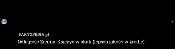 
    Odległość Ziemia-Księżyc w skali (lepsza jakość w źródle).