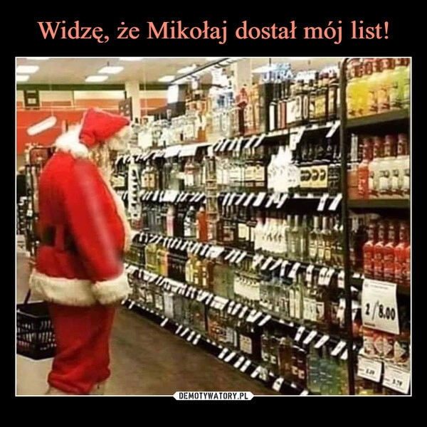 
    
Widzę, że Mikołaj dostał mój list! 