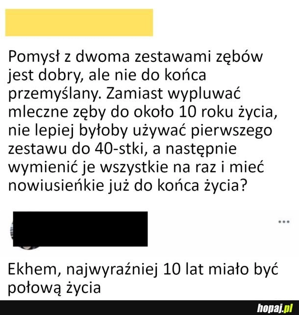 
    Dwa zestawy zębów to dobry pomysł, ale nie do końca przemyślany