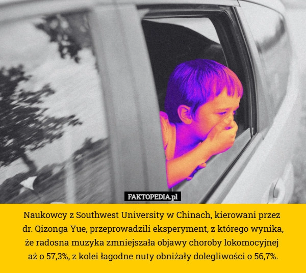 
    Naukowcy z Southwest University w Chinach, kierowani przez 
dr. Qizonga