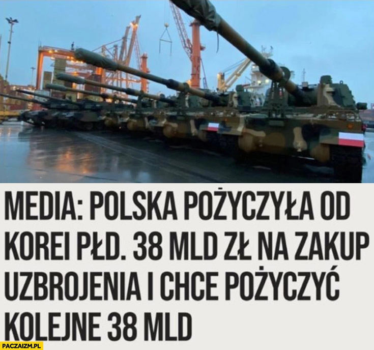 
    Media: Polska pożyczyła od Korei Płd 38 mld zł na zakup uzbrojenia i chce pożyczyć kolejne 38 mld