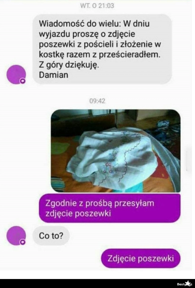 
    Prośba od właścicieli pensjonatu 