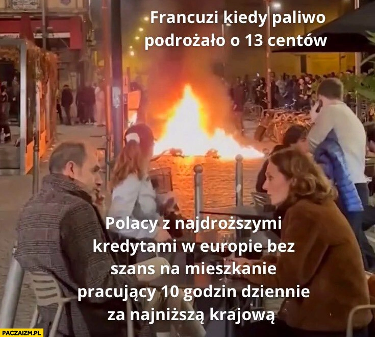 Francuzi kiedy paliwo podrożało o 13 centów vs Polacy z najdroższymi kredytami w Europie bez szans na mieszkanie pracujący 10 godzin za najniższa krajową