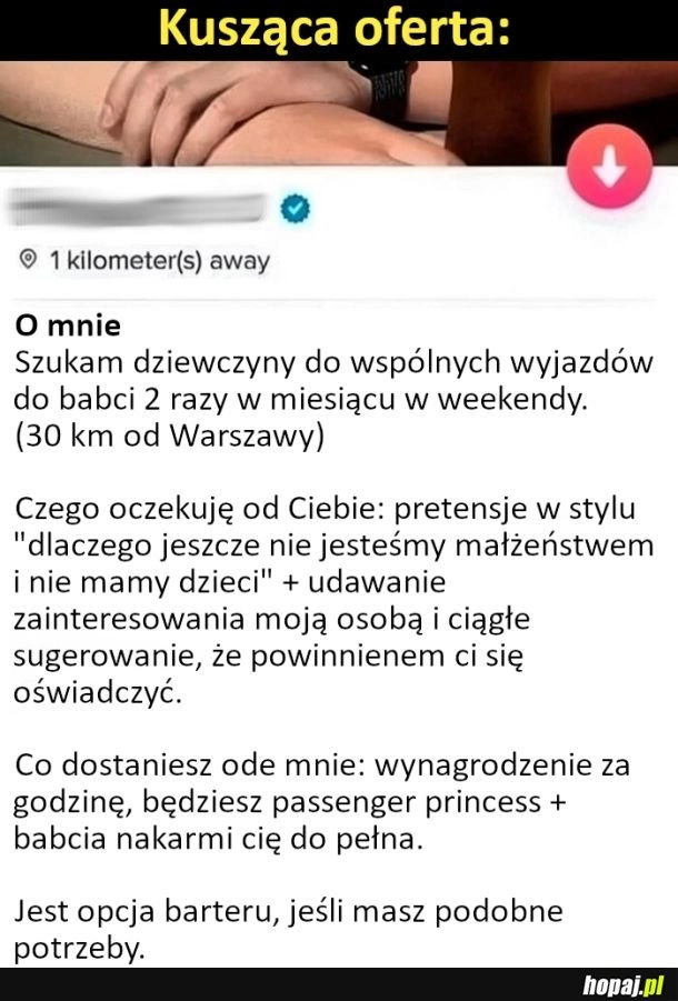 
    Kusząca oferta