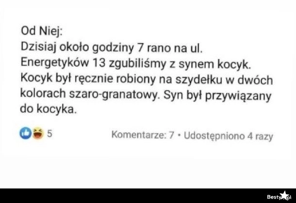 
    Przywiązany do kocyka 