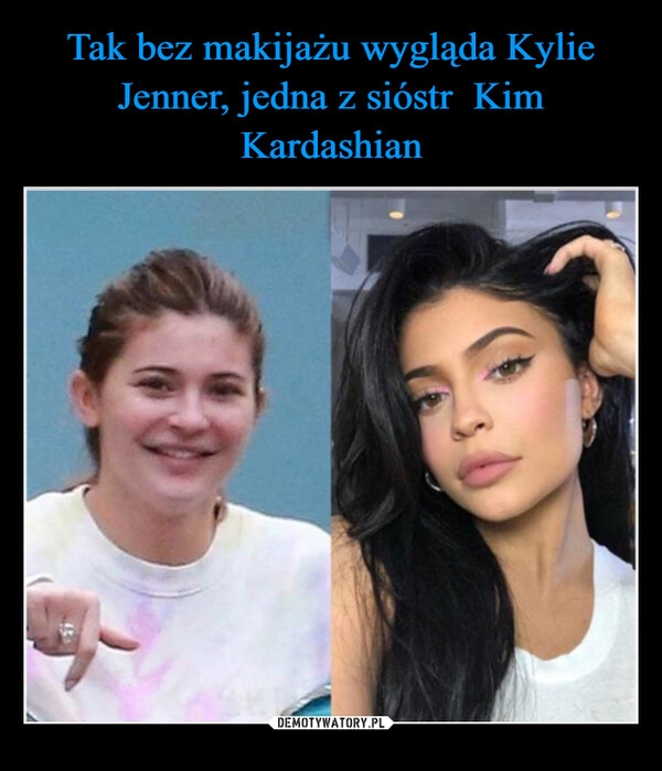 
    Tak bez makijażu wygląda Kylie Jenner, jedna z sióstr  Kim Kardashian