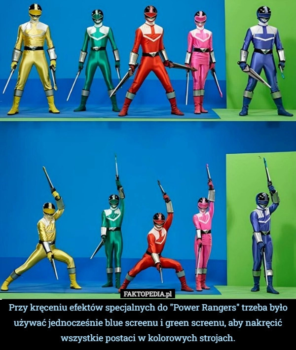 
    Przy kręceniu efektów specjalnych do "Power Rangers" trzeba było