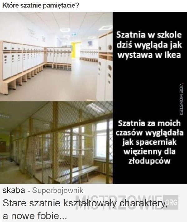 
    Które szatnie pamiętacie?