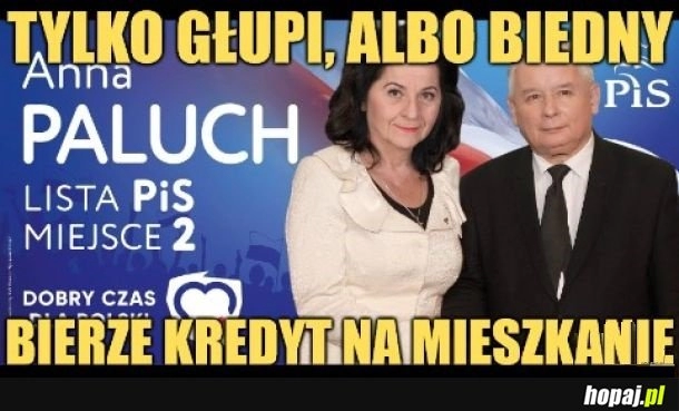 
    Posłanka z mieszkanka komunalnego.