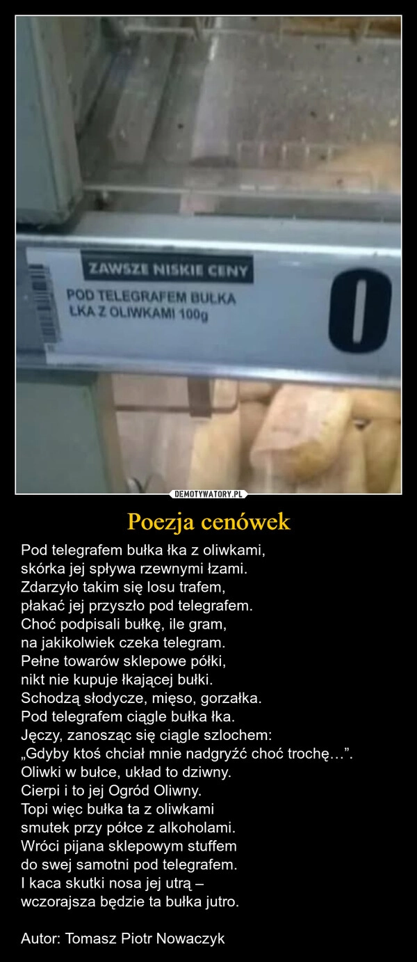 
    Poezja cenówek