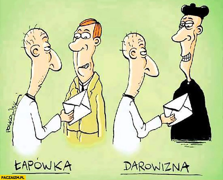 
    Łapówka darowizna ksiądz porównanie