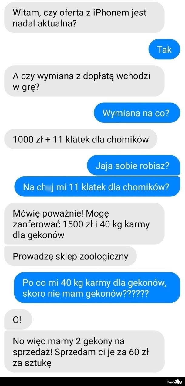 
    Wymiana z dopłatą 