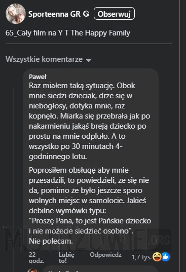 
    Dziecko w samolocie