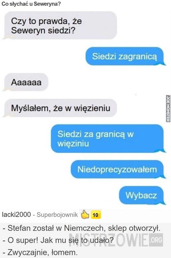 
    
			Co słychać u Seweryna?					