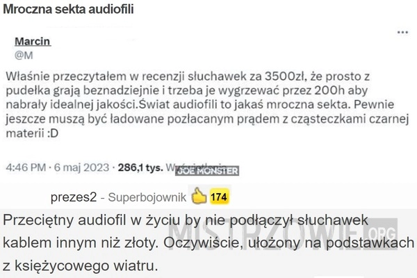 
    Mroczna sekta audiofili