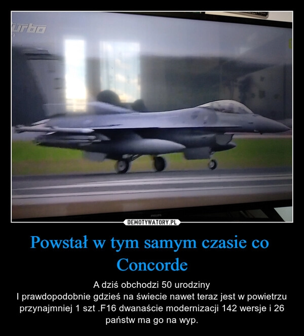 
    Powstał w tym samym czasie co 
Concorde