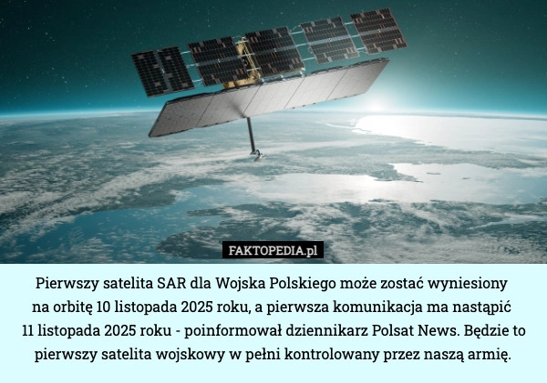 
    Pierwszy satelita SAR dla Wojska Polskiego może zostać wyniesiony na orbitę