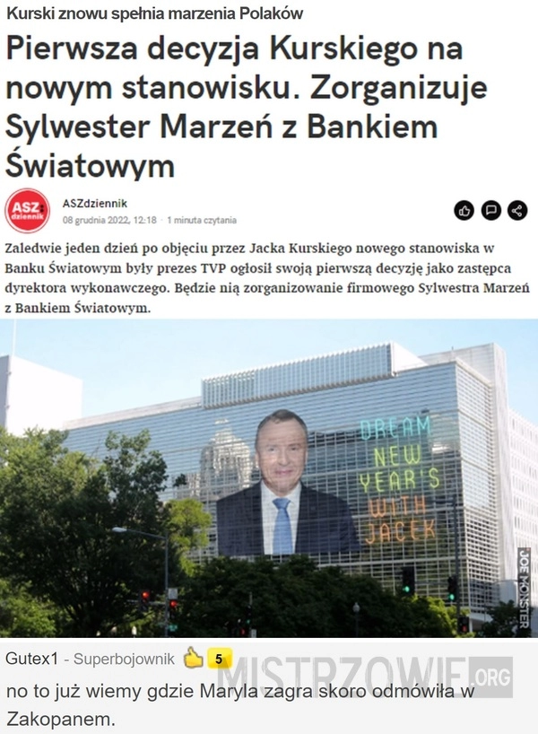 
    
			Kurski znowu spełnia marzenia Polaków					