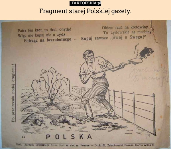 
    Fragment starej Polskiej gazety.