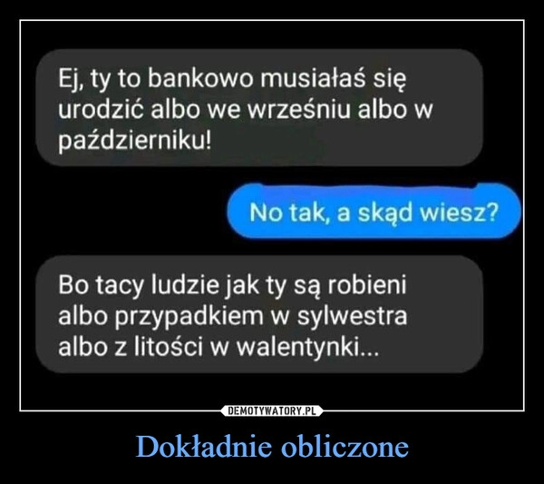 
    Dokładnie obliczone