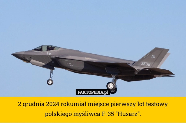 
    2 grudnia 2024 rokumiał miejsce pierwszy lot testowy polskiego myśliwca
