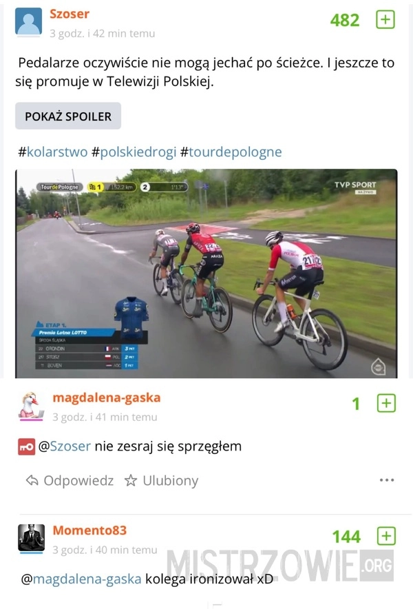 
    Chyba rowerzystka