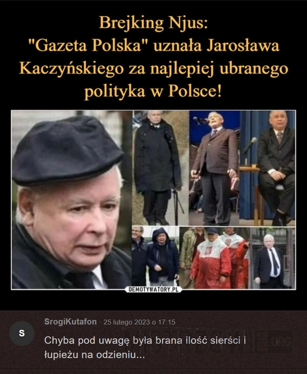 
    Najlepiej ubrany polityk