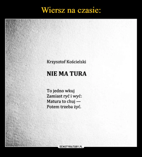 
    Wiersz na czasie: