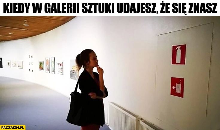 
    Kiedy w galerii sztuki udajesz, że się znasz oznaczenie gaśnicy