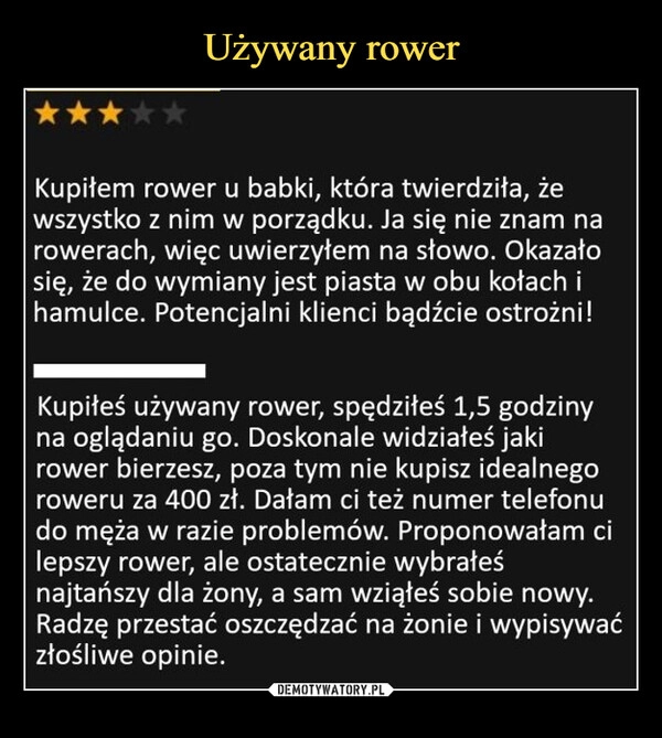 
    Używany rower