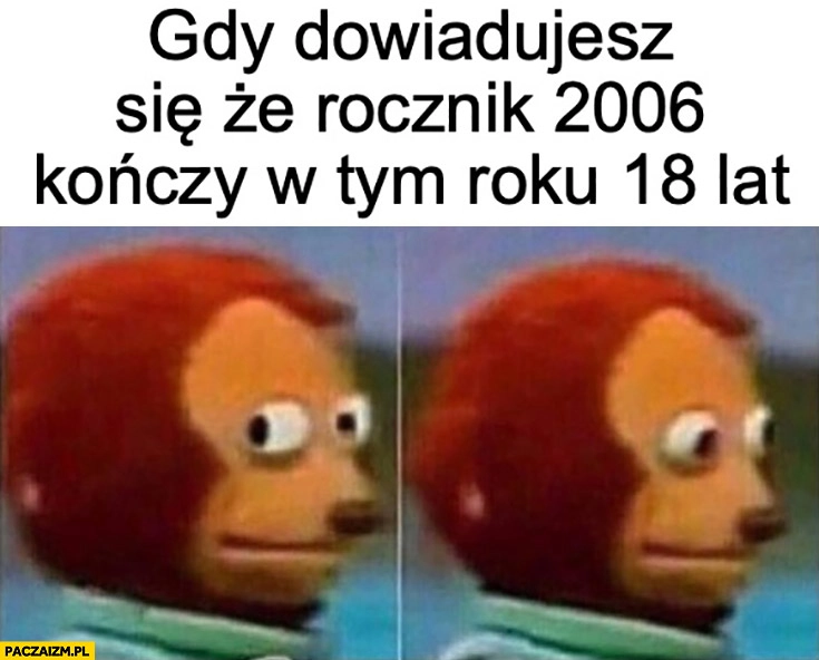 
    Gdy dowiadujesz się, że rocznik 2006 kończy w tym roku 18 lat