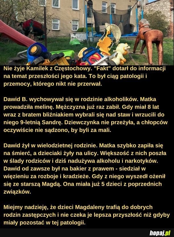 
    Patologia przekazywana z pokolenia na pokolenie.