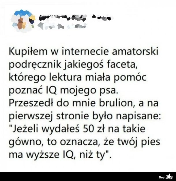 
    Amatorski podręcznik o IQ psa 