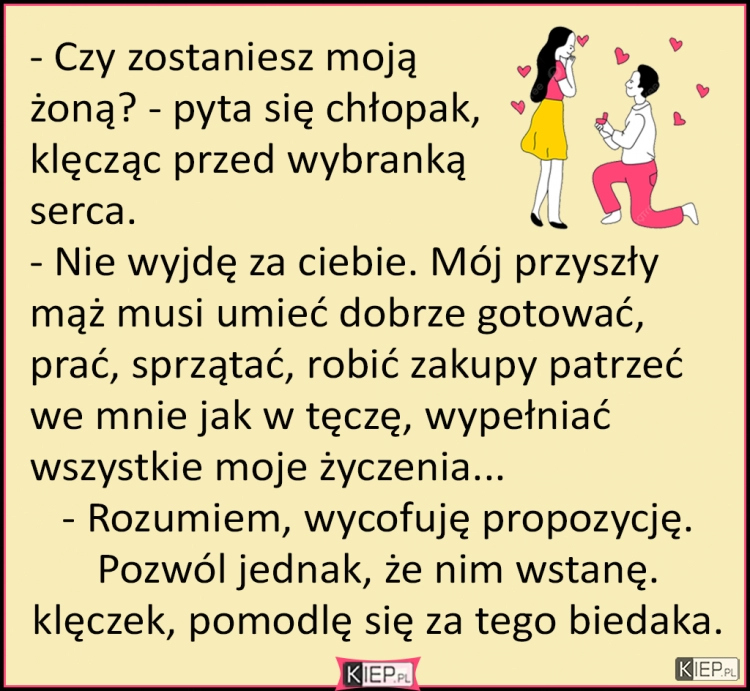 
    Zostaniesz moją żoną?