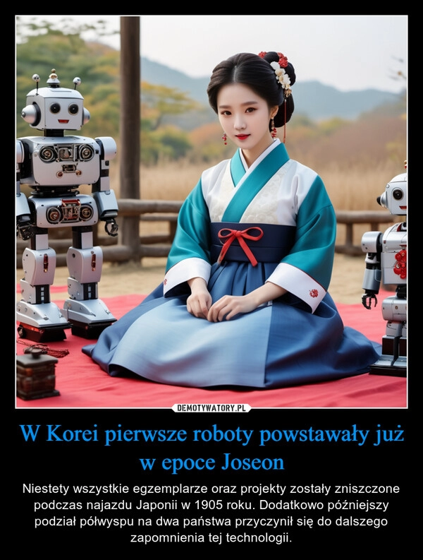 
    W Korei pierwsze roboty powstawały już w epoce Joseon