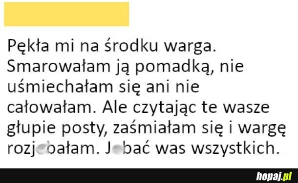 
    Pęknięta warga