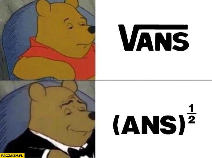 
    Puchatek Vans pierwiastek z Ans