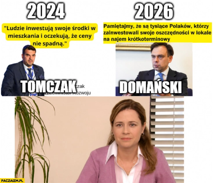 
    2024 Tomczak ludzie inwestują w mieszkania i oczekują, że ceny nie spadną, 2026 Domański tysiące Polaków zainwestowało oszczędności w lokale na najem krótkoterminowy