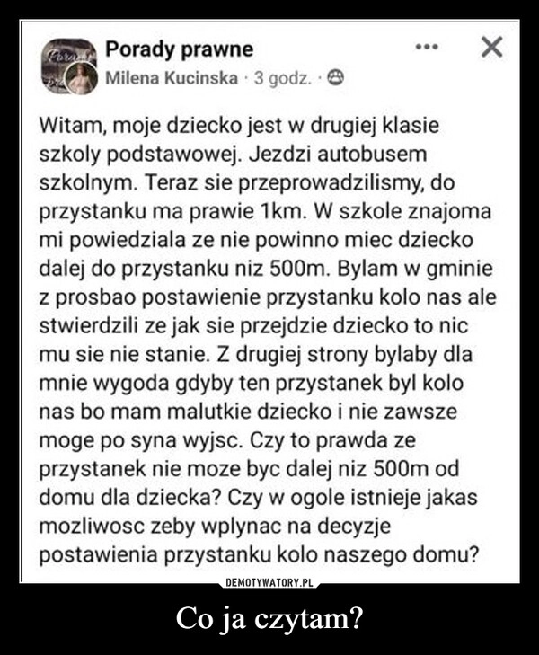 
    Co ja czytam?