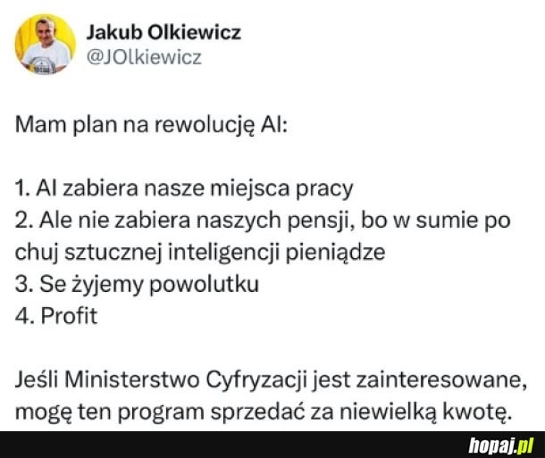 
    Plan na rewolucję AI
